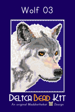 Wolf 03 Peyote Bead Pattern PDF or Bead Kit