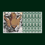 Tiger with Back Peyote Bead Pattern PDF or Bead Kit