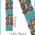 Teddy Bears Bracelet Peyote Bead Pattern PDF or Bead Kit