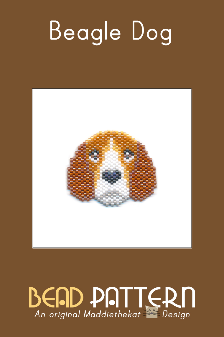 Beagle Dog Brick Stitch Bead Pattern PDF - Maddiethekat Designs